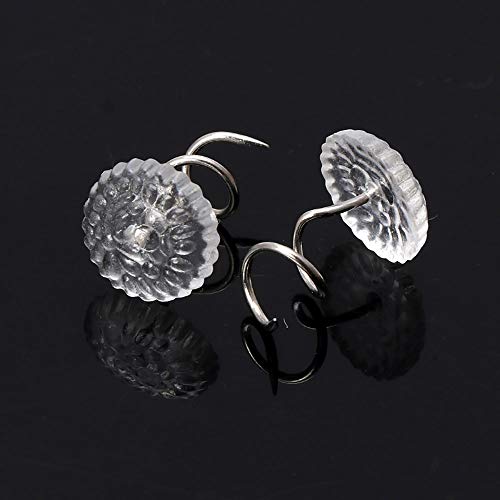 50 Pcs Upholstery Twist Pins with Clear Heads for Slipcovers and Curtains