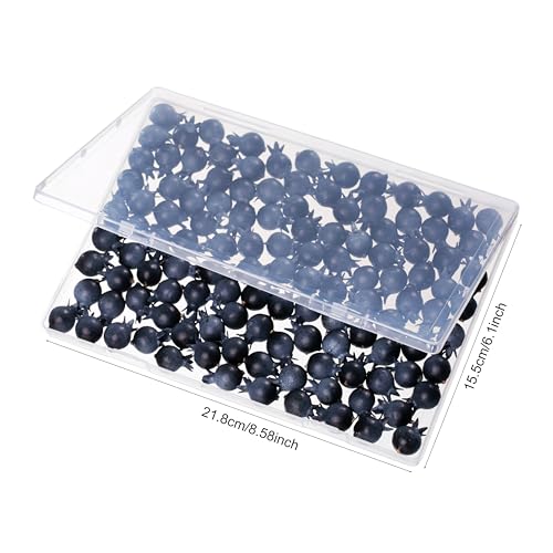 120 Pcs Artificial Blueberries - Lifelike Frosted Fake Fruit