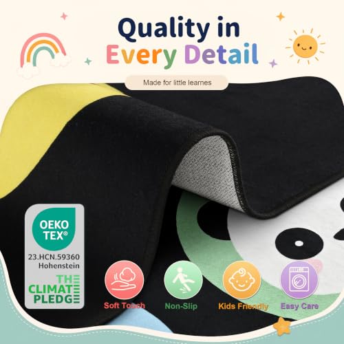 8x10 Classroom Seating Rug with 20 Animal Spots for Preschool Kids