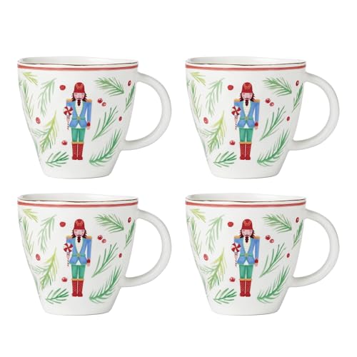 Lenox Nutcracker Mugs Set of 4 - 12 oz Christmas Dinnerware