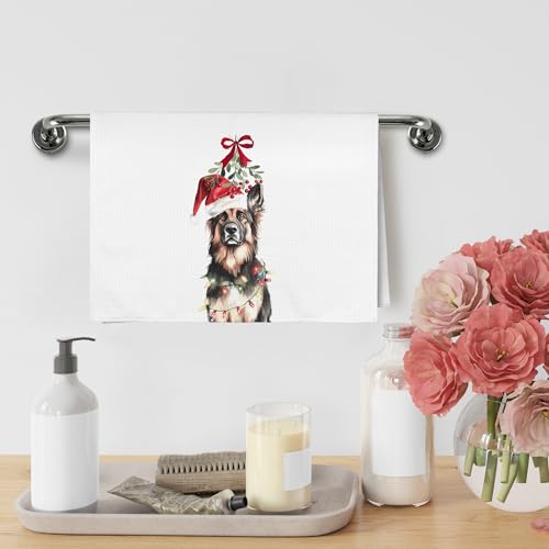German Shepherd Dog Christmas Kitchen Towels - Funny Holiday Gift, 16x24 Inch - Dog Mom Decor
