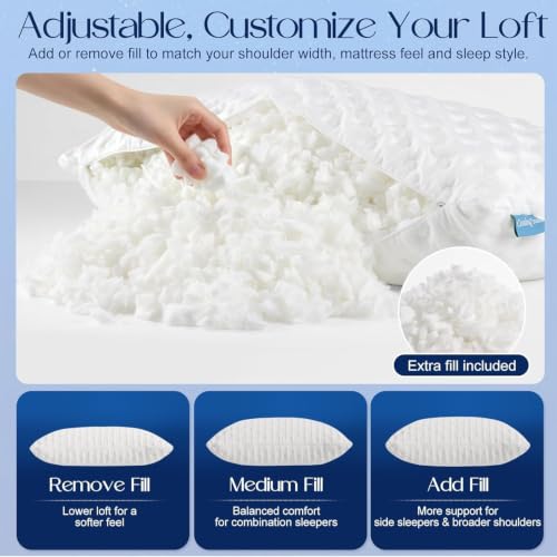 Adjustable Side Sleeper Pillow for Neck & Shoulder Comfort