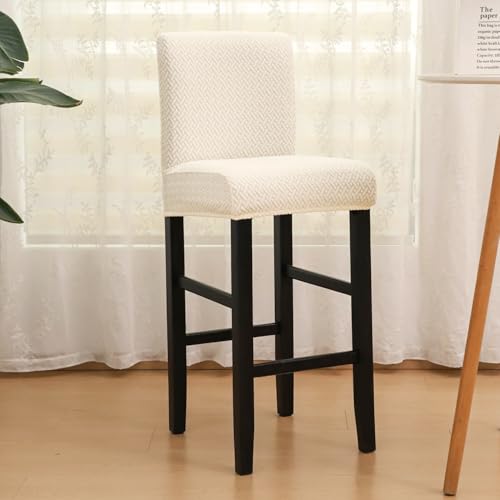 Stretch Bar Stool Covers Set of 4 - Washable Counter Height Seat Covers