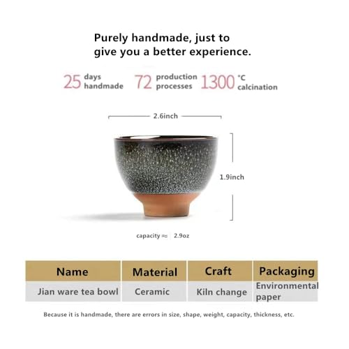6PCS Handmade Ceramic Tea & Sake Cups Set - Japanese Pottery Collection