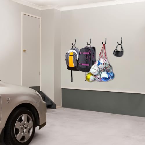 Heavy Duty Metal Wall Hooks 6-Pack for Garage Storage and Organization