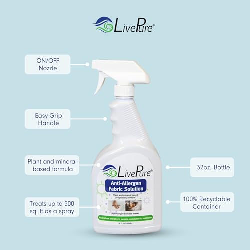 Anti-Allergen Fabric Spray, 32 oz Plant-Based Household Allergen Neutralizer