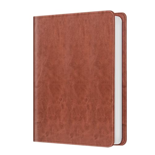 4x6 Photo Album - 112 Pocket Vegan Leather Memory Book, Vintage Brown