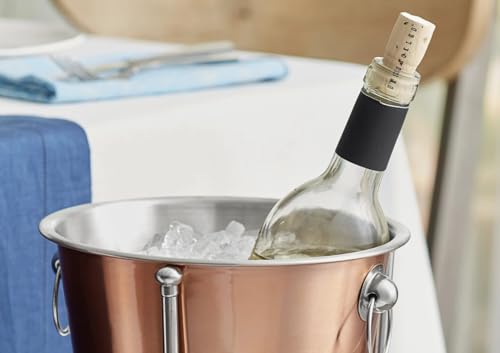 Bronze 3-Pack 8.5-Inch Stainless Steel Wine & Champagne Cooler Ice Buckets