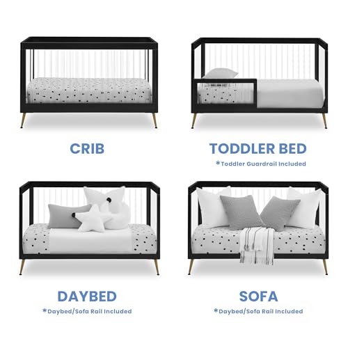 4-in-1 Acrylic Convertible Crib - Greenguard Gold Certified Nursery Bed