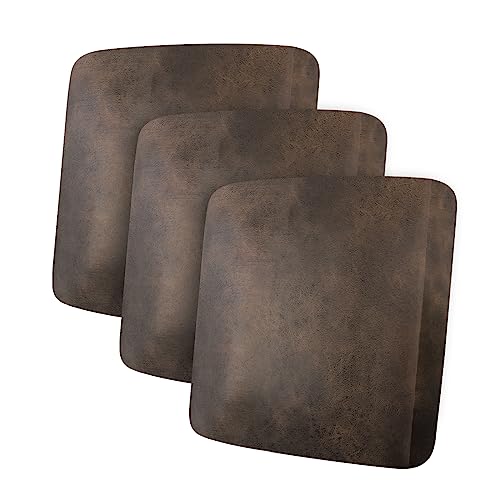 Stretch Spandex Sofa Cushion Covers Set, 3-Piece, Brown
