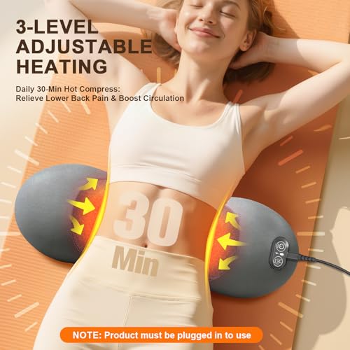 Ergonomic Lumbar Support Pillow with Back Massager for Pain Relief