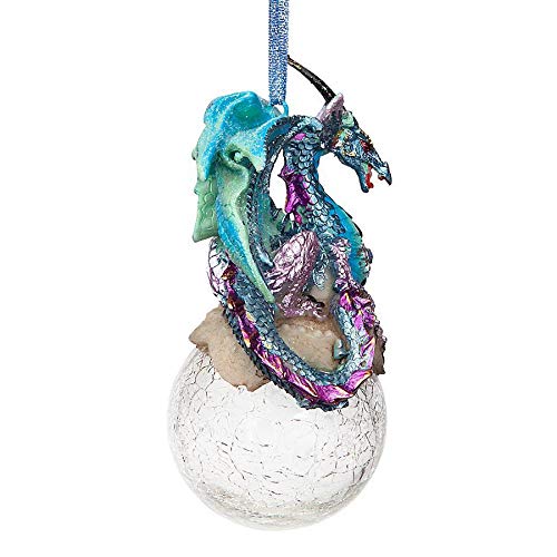 Design Toscano Frost The Gothic Dragon Holiday Ornament Frost / Twin Christmas Decoration
