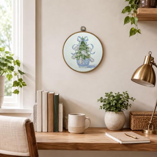 LRTOFUTEY Chinoiserie Christmas Oyster Tree Wall Art 10x10 Inch – Variation Oyster-02