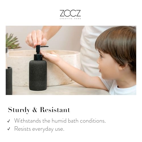 6-Piece Stone Bathroom Accessory Set - Polyresin Vanity Organizer