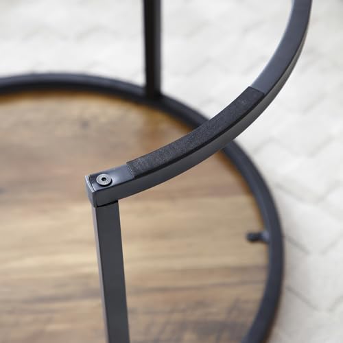2-Piece Nesting Coffee Table Set with Faux Marble Top and Metal Frame