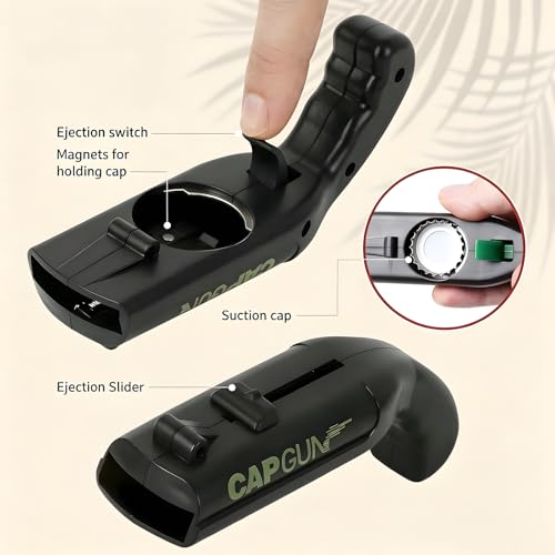 Cap Gun Bottle Opener - Shooting Novelty Gadget for Parties and Gifts