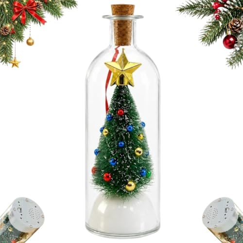 Forever Voice Recordable Christmas Tree Ornament 1pcs Glass Snow Scene Holiday Keepsake