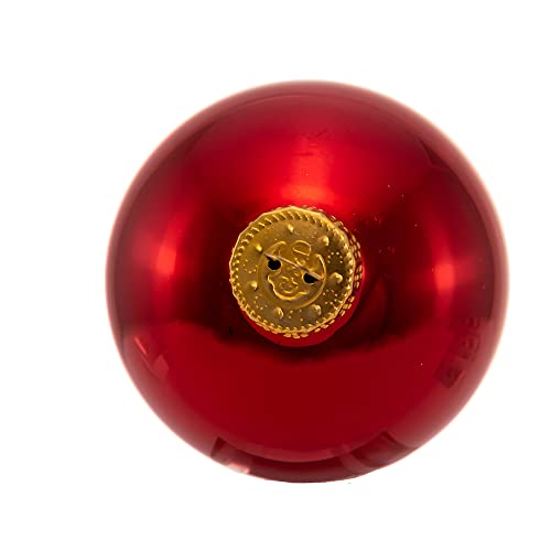 Kurt Adler 6-Piece Shiny Red Glass Christmas Ball Ornament Set, 65mm