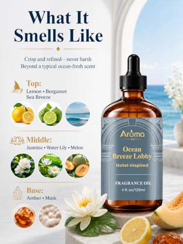 Ocean Breeze Hotel Scent Diffuser Oil - Luxury Home Fragrance (120ml)