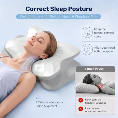 Ergonomic Memory Foam Cervical Pillow for Neck Pain Relief