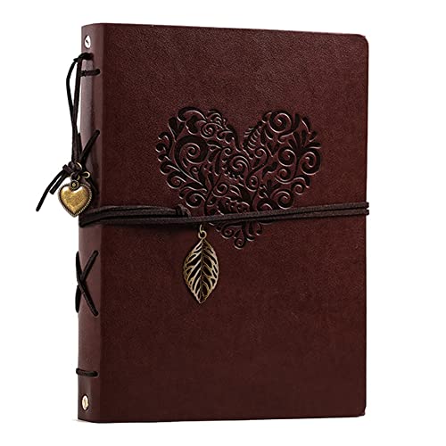 Leather 4x6 Photo Album - 160 Pocket Binder with Writing Space