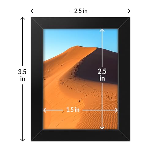 LaVie Home 2x3 Black Picture Frame with HD Plexiglas - Wall Display, 1 Pack