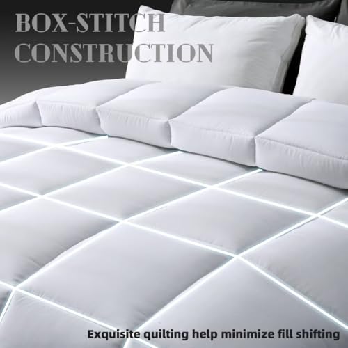 DOWNCOOL Queen Duvet Insert - Lightweight All-Season Down Alternative Comforter