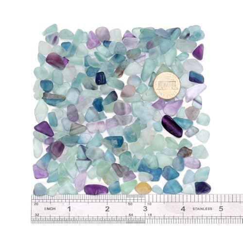 Natural Crushed Fluorite Gemstone Gravel - 1 Lb Decorative Crystal Rocks