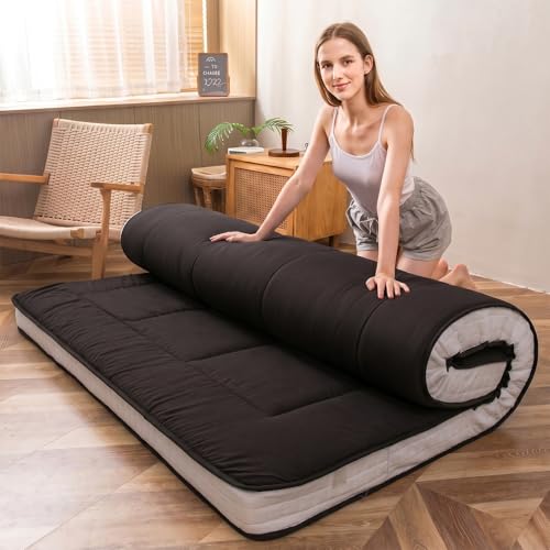 Full Size Japanese Floor Mattress, Extra Thick Folding Futon Sleeping Pad