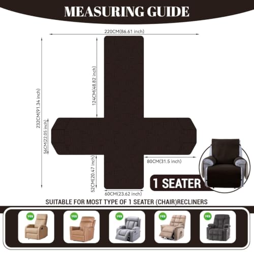 100% Waterproof Recliner Chair Cover with Non-Slip Design