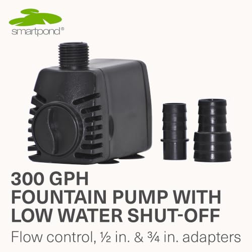 300 GPH Submersible Fountain Pump with Low-Water Shut-off