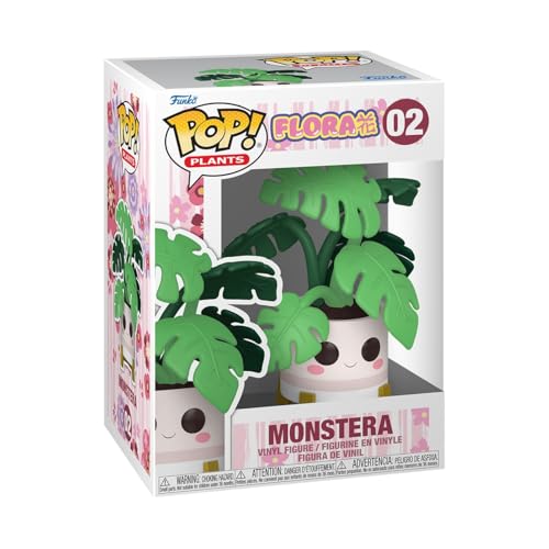 Kawaii Rose Monstera Plant Vinyl Figurine - 4.1 Inch Collectible Display