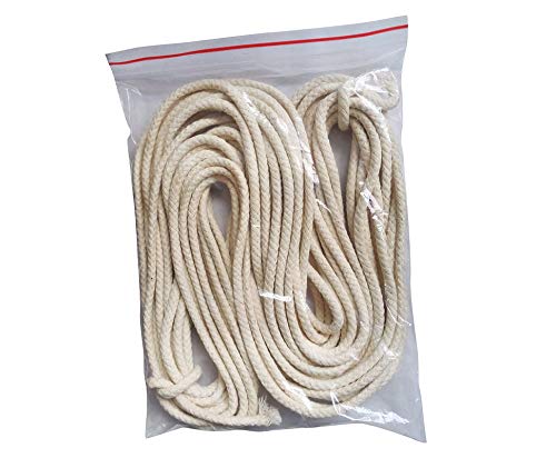 1/4 Inch Round Cotton Oil Lamp Wicks - 50 Ft Roll for Lanterns & Oil Lamps