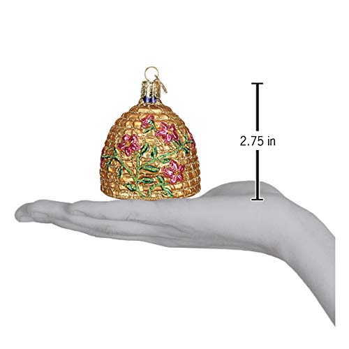 Bee Skep Handcrafted Glass Christmas Ornament