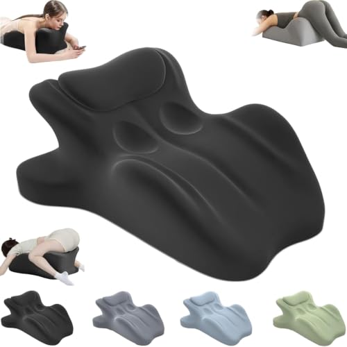 Ergonomic Foam Wedge Pillow with 27° Angled Support for Neck and Waist