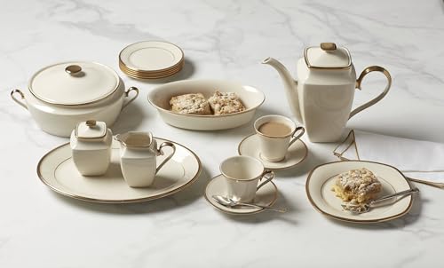 Lenox Eternal Porcelain Saucer 6-inch with Gold Accents - Pack of 1