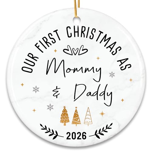 ZAGKOO Mommy & Daddy First Time Parents Ornament - New Mom & Dad Gift 2026