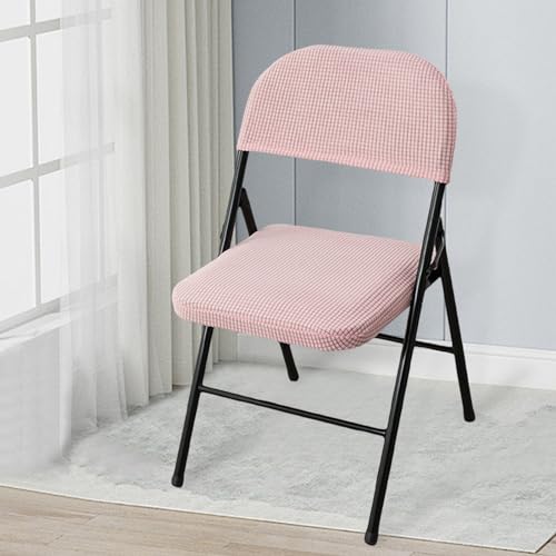 Dust-Proof Folding Chair Covers Set - Seat & Backrest Cushion, Pink