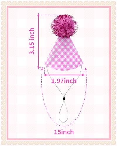 10-Pack Mini Party Hats for Small Dogs, Cats, and Puppies - Adjustable Felt