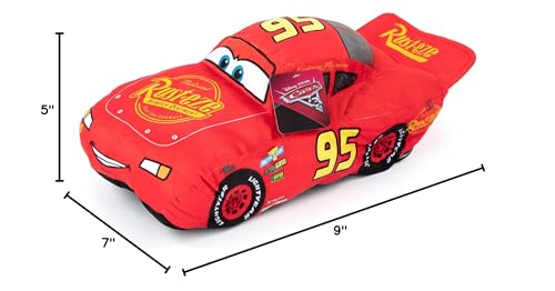 Lightning McQueen Plush Pillow Buddy - Disney Pixar Cars 3 Red Kids Support Pillow, 17.5 Inch