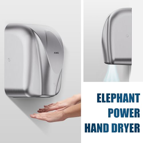High-Speed Stainless Steel Hand Dryer, 12-Second Commercial Fast Dry