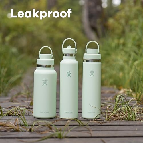 Hydro Flask Water Bottle - Insulated Stainless Steel - Wide Mouth Flex Chug Lid, Non Spill, Leakproof in 24 Oz Indigo Blue