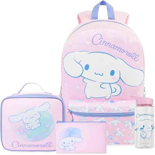 Cinnamoroll Kids Backpack Set with Lunch Bag, Water Bottle & Pencil Case - Multi Cinnamoroll