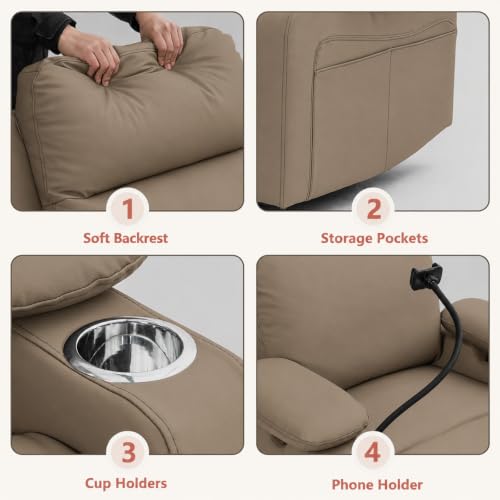 Electric Power Glider Nursery Rocking Chair with Swivel and Recliner