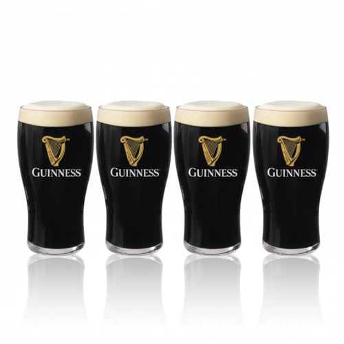 20oz Tulip Pint Beer Glasses – Set of 4 Authentic Irish Pub Style Glassware