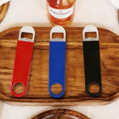KTOJOY 3-Pack 7-Inch Stainless Steel Bottle Openers with Color Options - Bar & Kitchen Tool