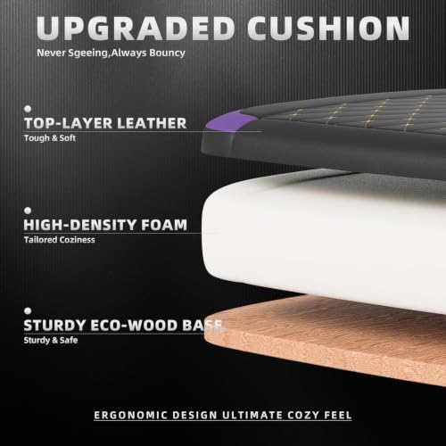 Ergonomic Gaming Chair with Massage Lumbar Pillow, Footrest & Adjustable Back