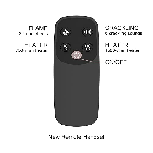 Electric Fireplace Insert with Sound and Remote Control 33 Inch
