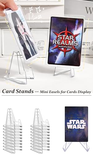 50-Pack Acrylic Card Display Stands for Sports Graded Trading Cards