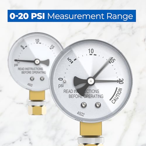 Pressure Canner Steam Gauge Replacement 0-20 PSI for Pressure Cookers